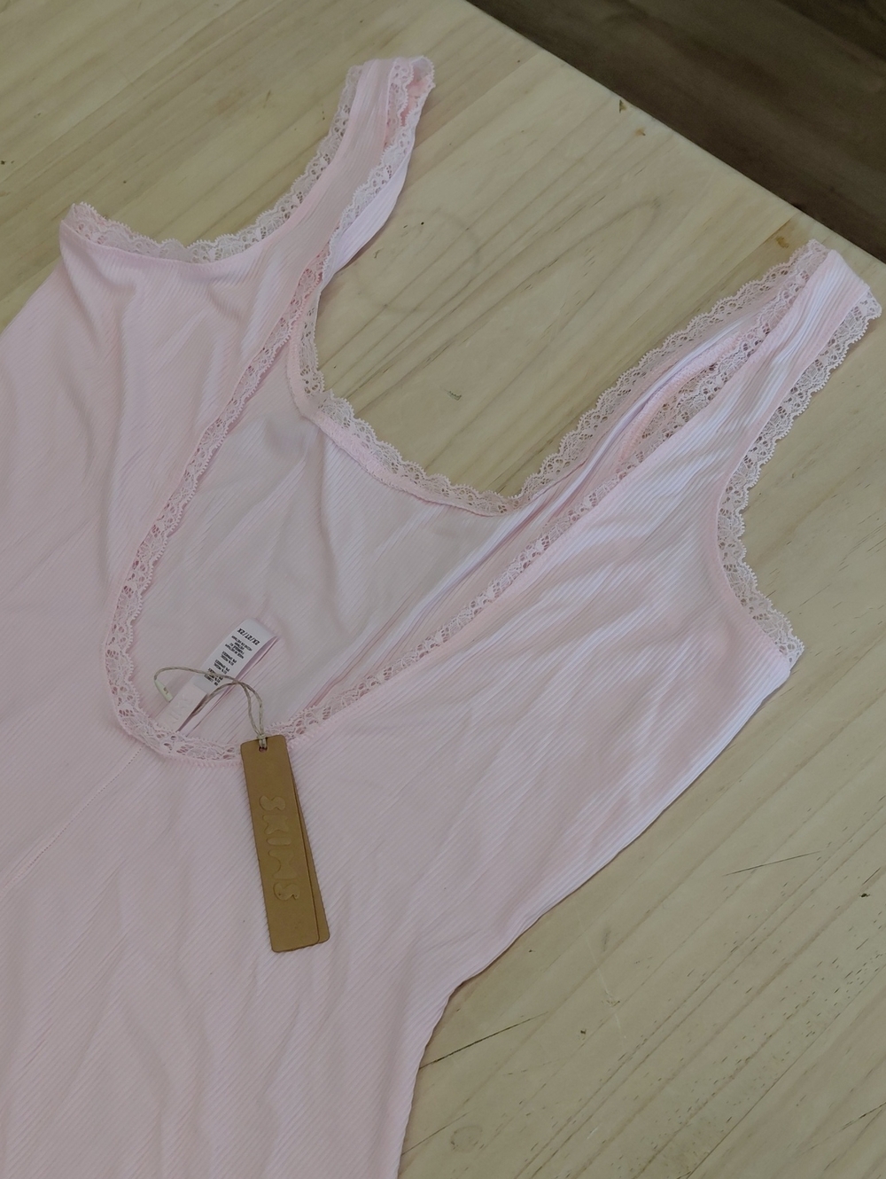 PRICE INCREASE ⬆️ 9/4 Nwt SKIMS Soft Lounge Lace Scoop Neck Cherry Blossom Pink - Picture 2 of 14